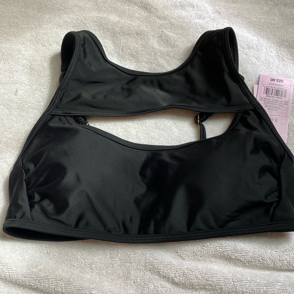 NET Wild Fable Black Bikini top with cutouts.  Size S(4-6)